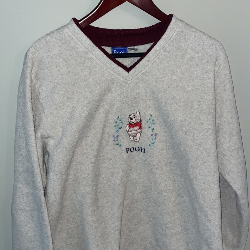Disney Vintage 90’s Winnie The Pooh Embroidered Fleece Sweatshirt